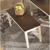 Fast Furnishings Kitchen Seating Wooden Bench White Brown